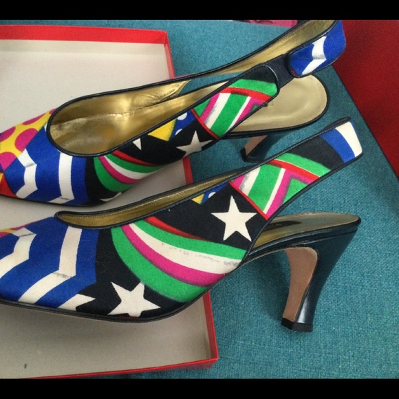 Multi colour escalation sling backs - Picture 2 of 3
